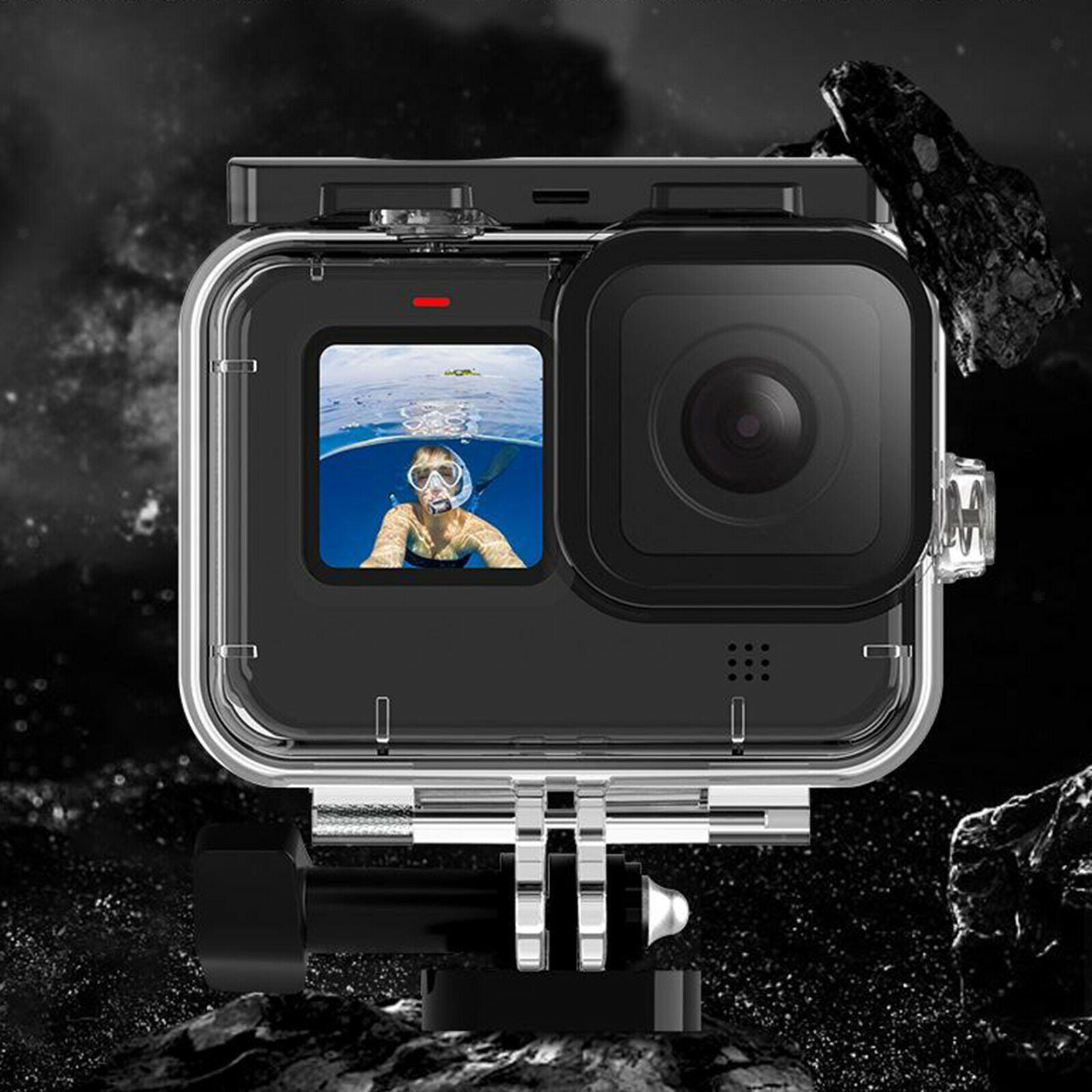45M Underwater Waterproof Clear Case Diving Protect For Gopro Hero 9 Black