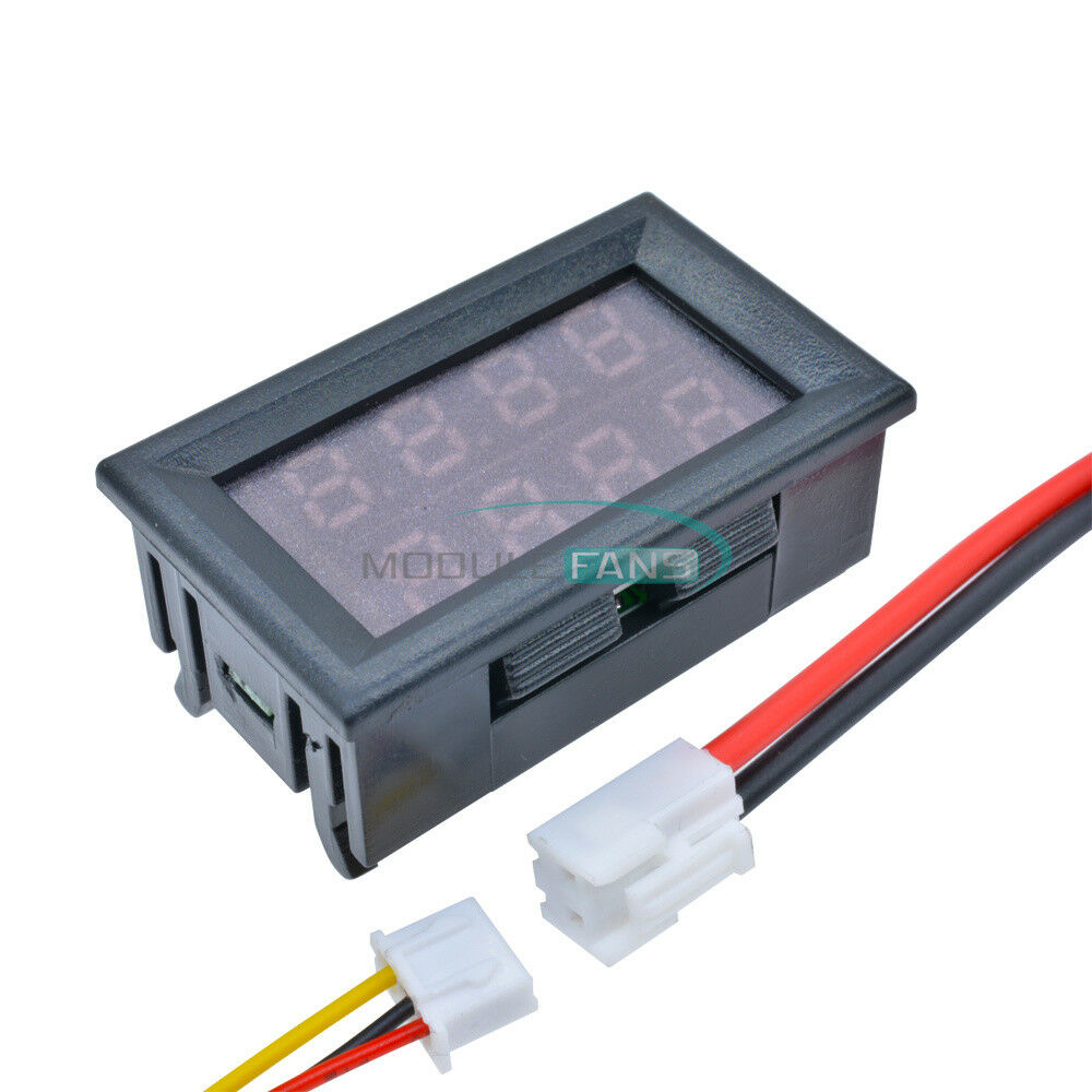 DC 200V 10A Voltmeter Ammeter Red + Red LED Amp Dual Digital Volt Meter Gauge