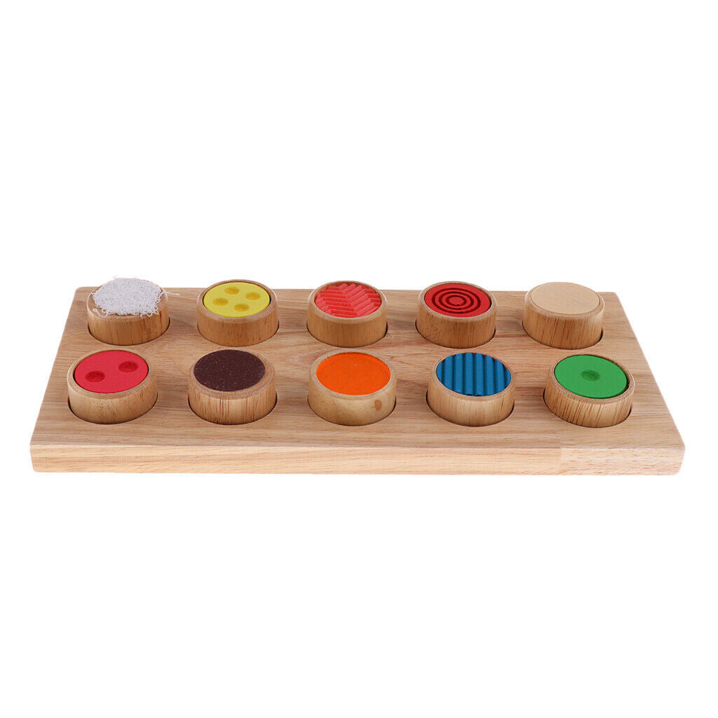 Green Wooden Montessori Cylinder Kids Sensorial Material Learning Training