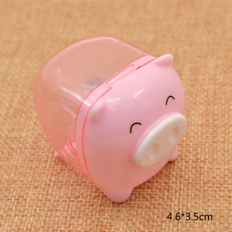 Cute Mini Pig Design Pencil Sharpener Stationery School Office Supplies 2pcs