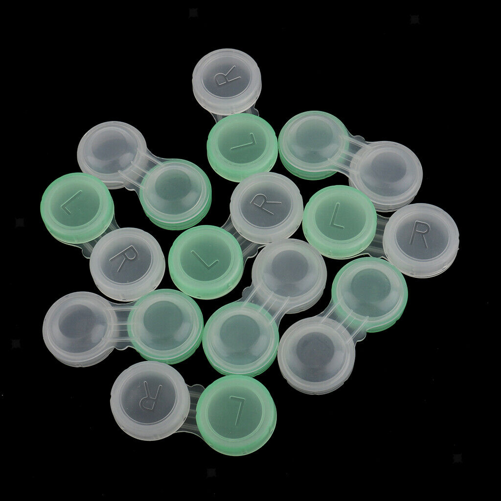 20x, Portable Contact Lens Box Containers, Clear Eye Len Cases, Contact Case