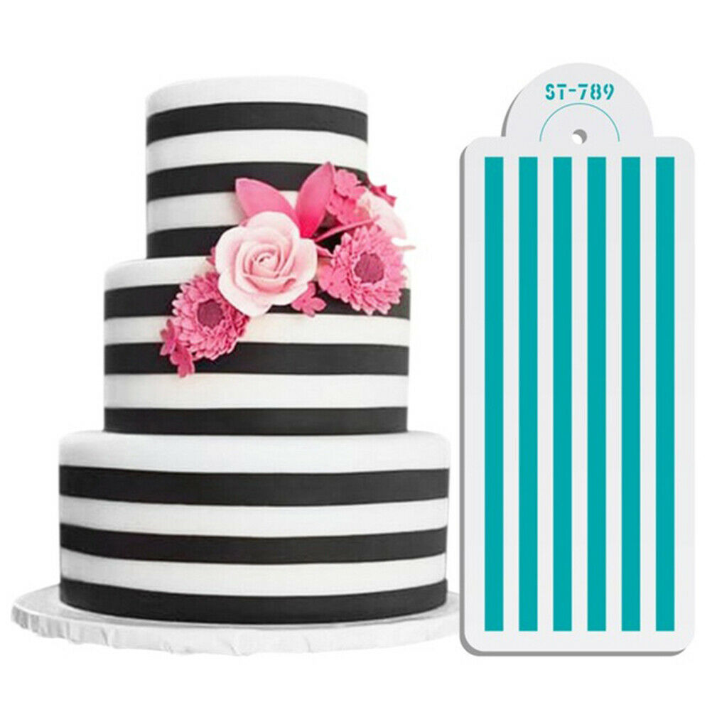 Stripe Cake Lace Stencil Cake Wedding Decoration Plastic Fondant Template.l8