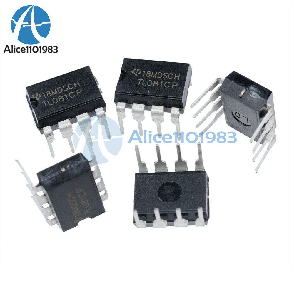 10Pcs TL081 TL081CP TI IC JFET Input Operational Amplifiers DIP-8 NEW