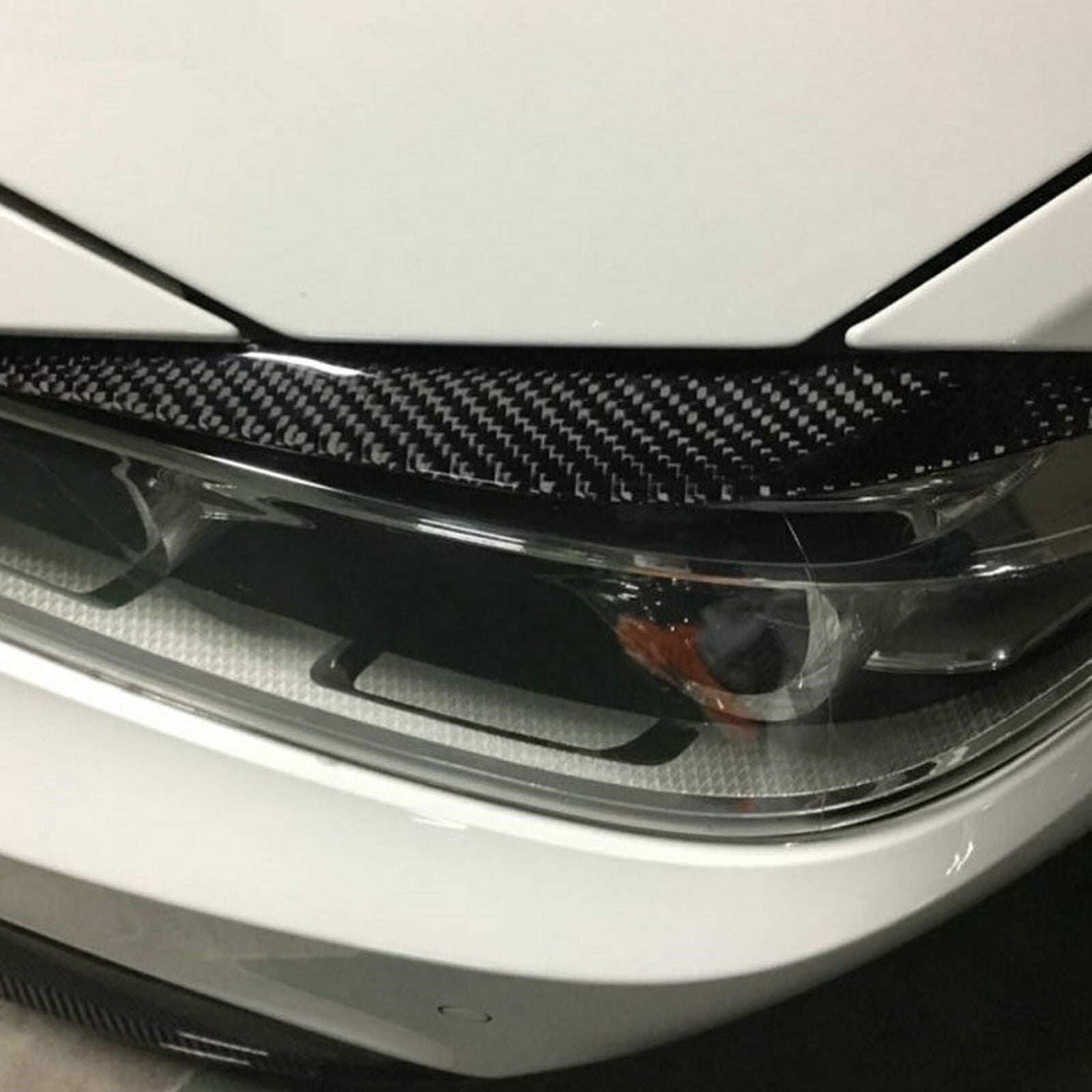 Carbon Fiber Headlight Eyebrow Eyelid Cover for BMW 3 13-17 F30 320i 325i