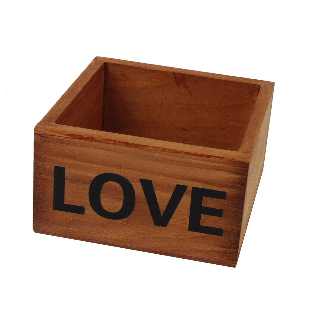 Retro Wooden Box Storage for Jewellery Essence Oil Bottles Gift Plant Holder