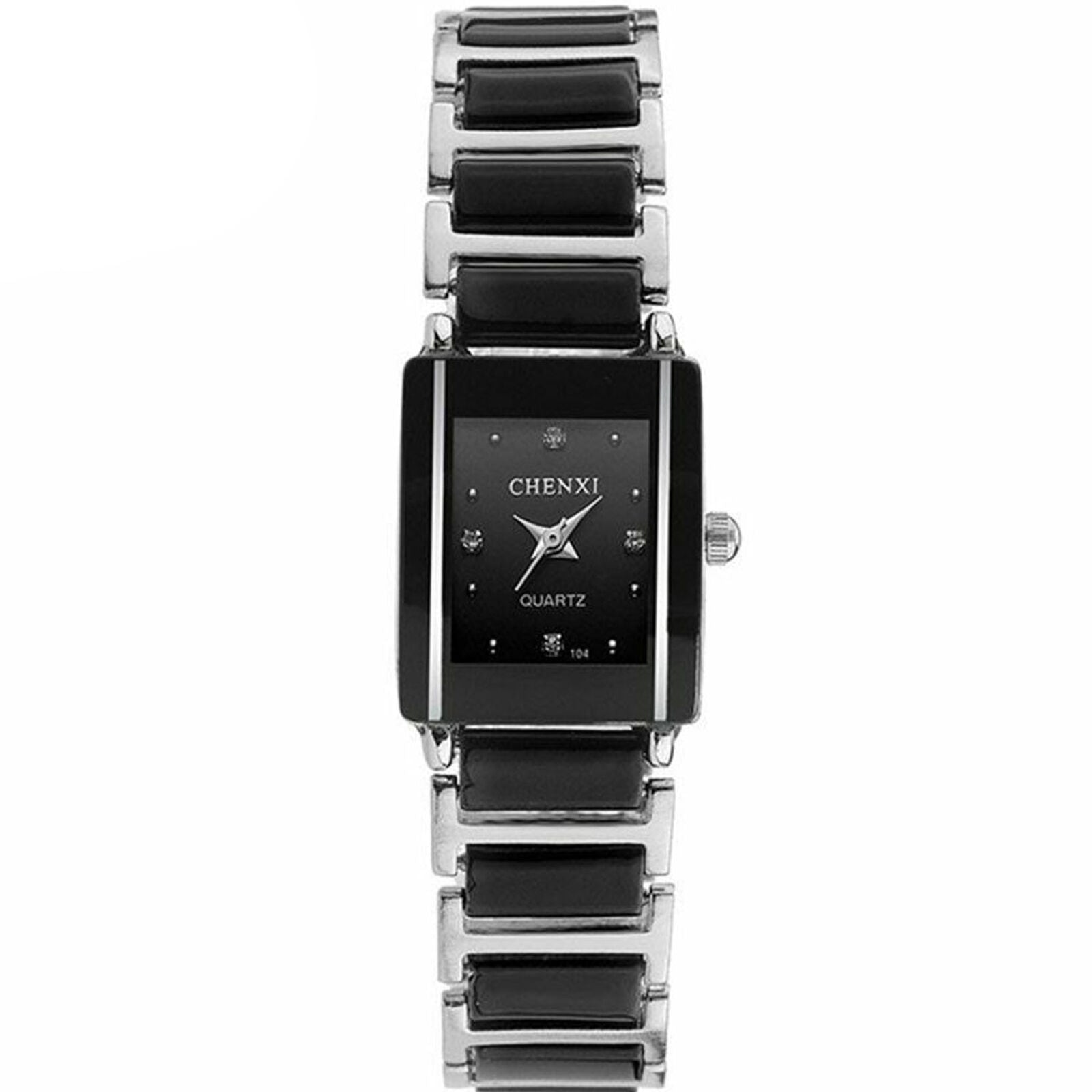 Brand Lady Wristwatch Elegant Black Ceramics Simple Minimalism Small Narr
