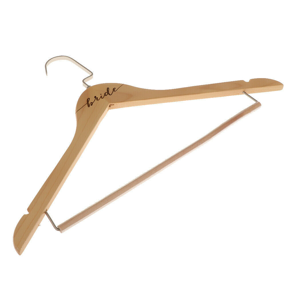 Wedding Natural Wooden Hanger Bridal Gown Hanger Gift Favors Bride