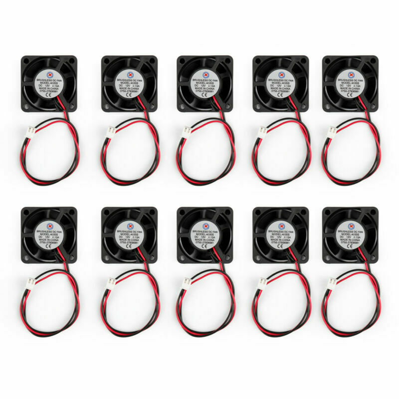 10x 12V/5V 40mm 40x40x20mm 4020S 2P Fan DC Duct Ventilation Cooler Fan 0.13A B5