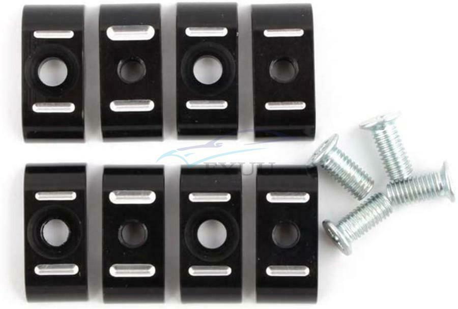 4PCS Aluminum Black Brake Throttle Cable Clamp Protector For Sportster 883 1200