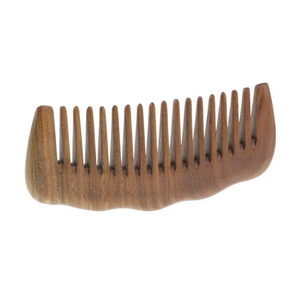 Handmade Natural Green Sandalwood No Static Comb with Aromatic Scent for