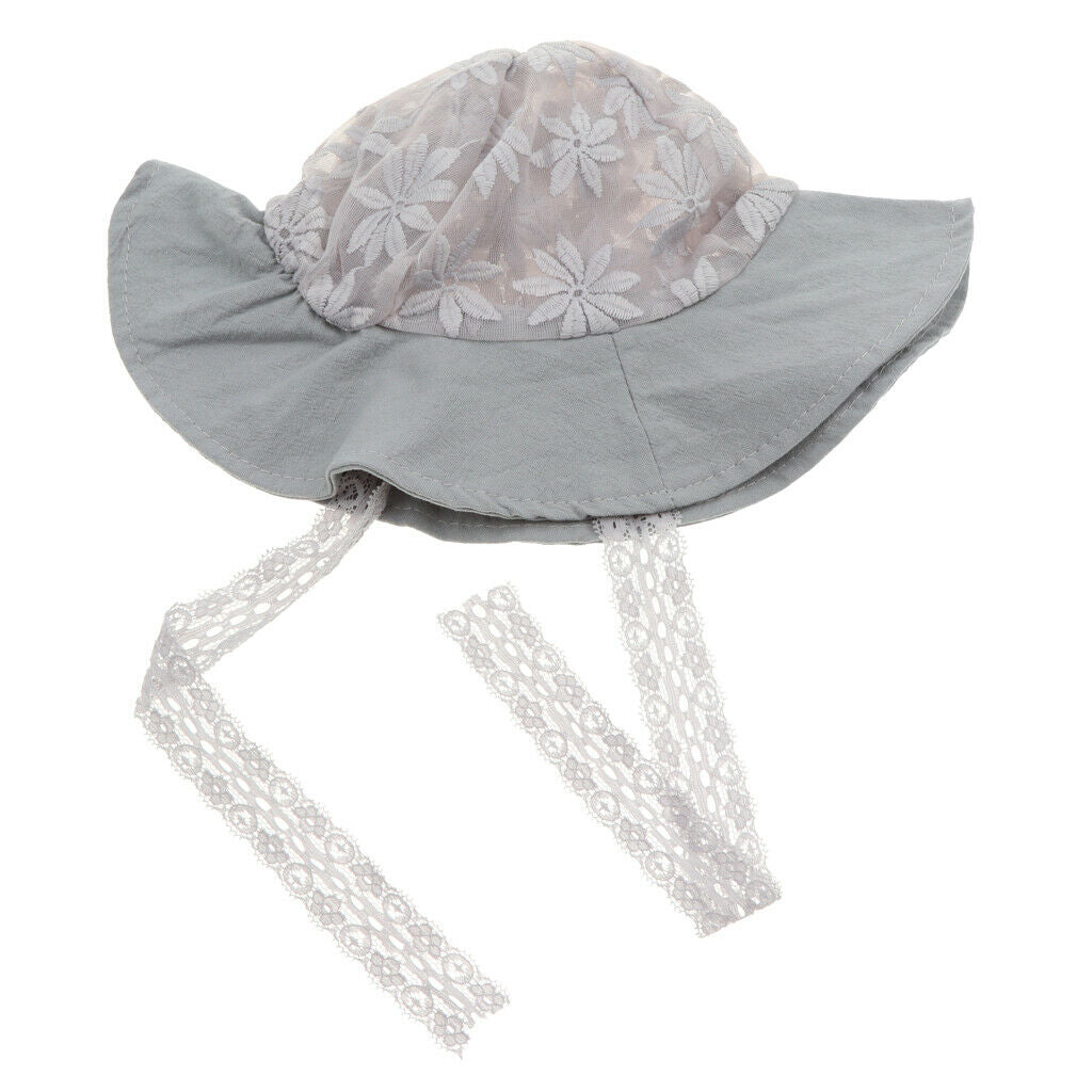 Baby Toddler Kids Bucket Breathable Sun Hat with Chin Strap Gray