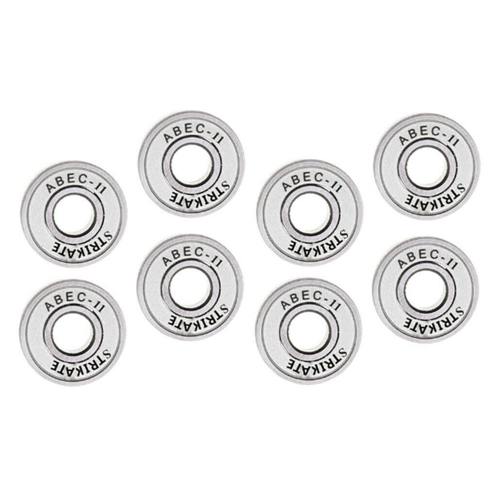 3X 8 Pcs 11 Bearings High Performance Roller Skate Scooter Skateboard White