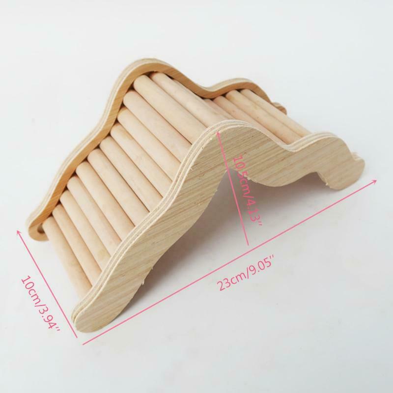 Hamster Climbing Ladder Wooden Wavy Bridge for Sugar Glider Squirrel Chipmunk