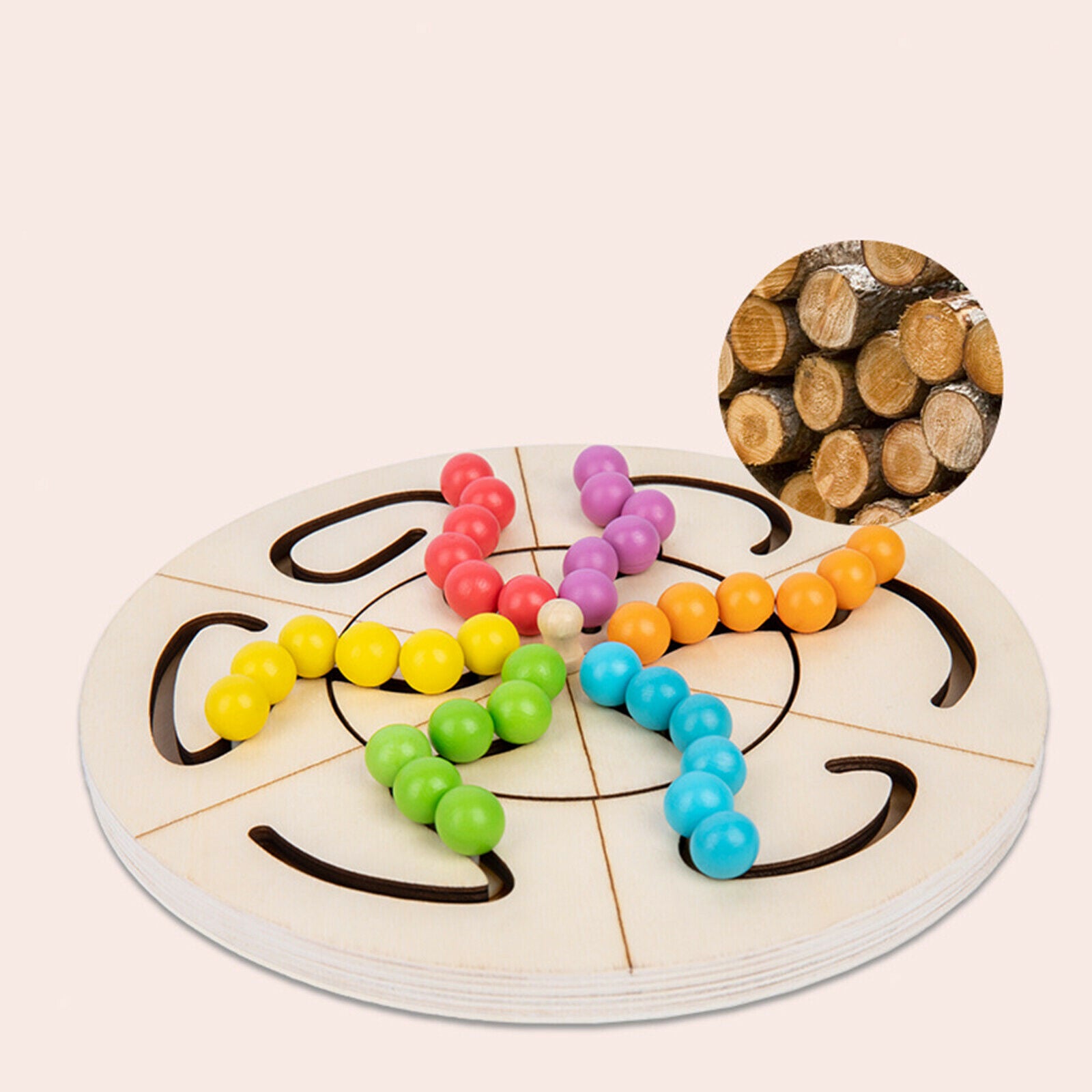Montessori Bead Maze Puzzle Toys Activity Puzzle Brain Teaser Kids Early