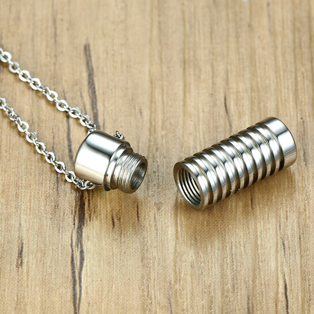2 Pieces Urn Pendant Necklace - Openable Bottle Keepsake Pendant