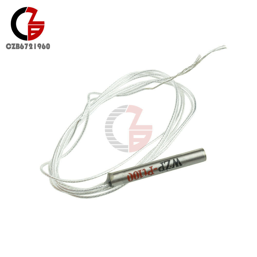 2PCS Light PT100 Platinum Resister Temperature Sensor Waterproof Temp Probe