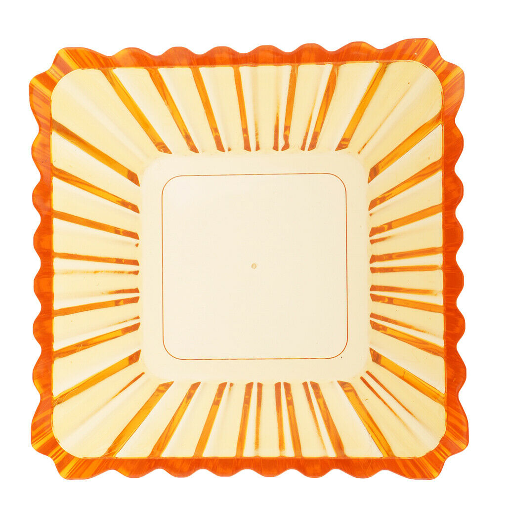 Acrylic Salad Fruit Dessert Candy Snack Dish Bowl Holder Tray Basket Orange