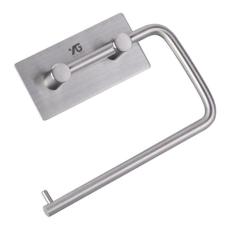 Stainless Steel Paper Roll Holder Kitchen Bathroom Wall Towel Organizer Rack