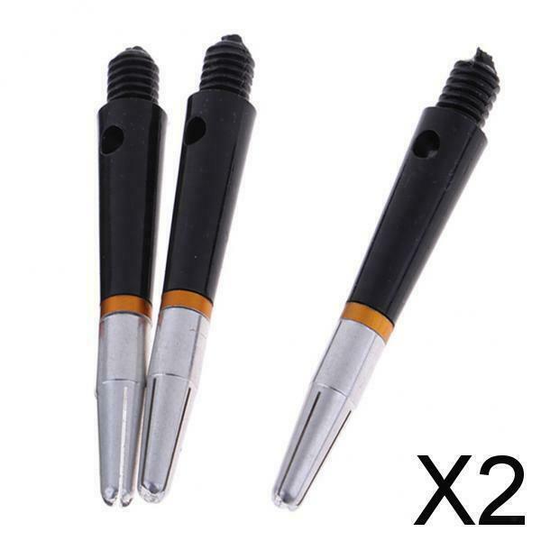 2X 3pcs Alloy 360 Degree Rotating Medium Dart Shaft Stem Replacement Parts 45mm
