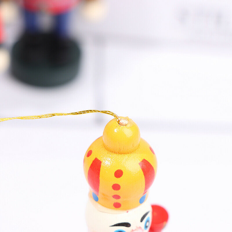 1Pcs 6cm Mini Wooden Nutcracker Soldier Christmas Tree Pendants Home Deco.l8