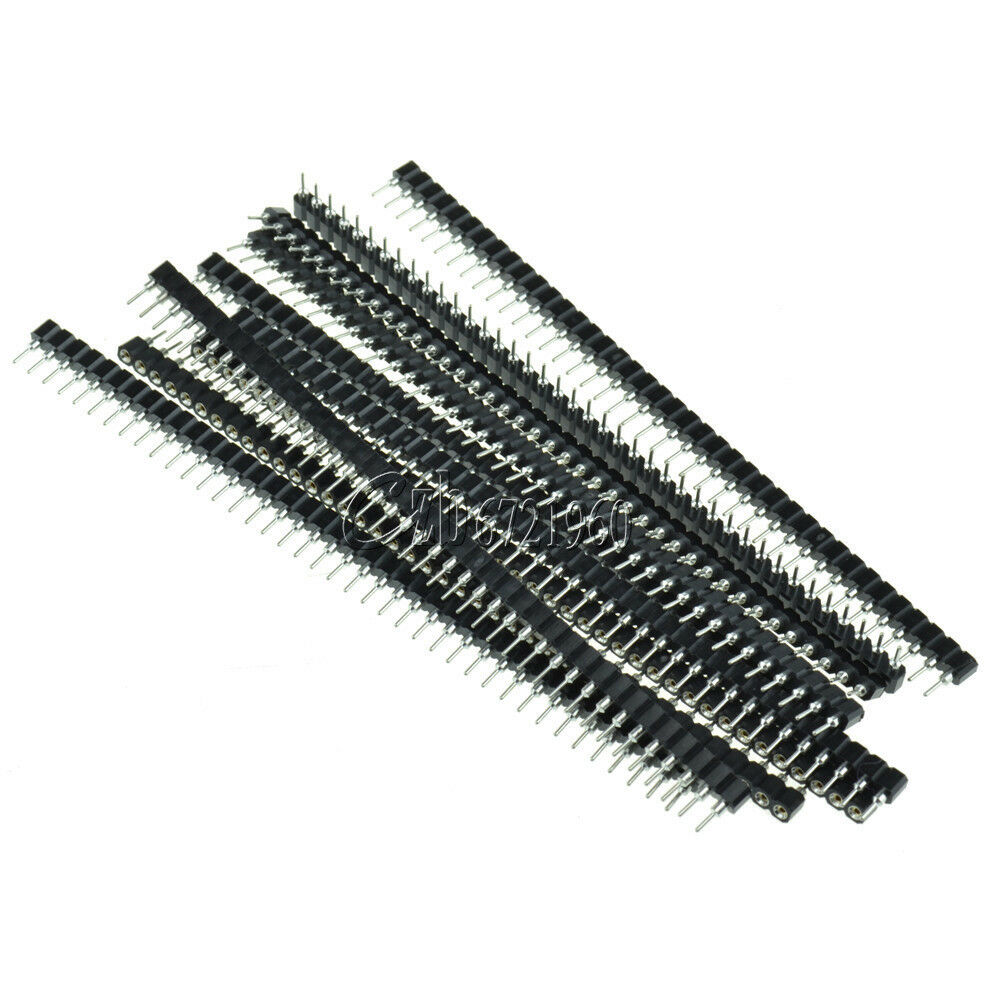 3pcs Single Row 40Pin 2.54mm Round Female Pin Header top high quality