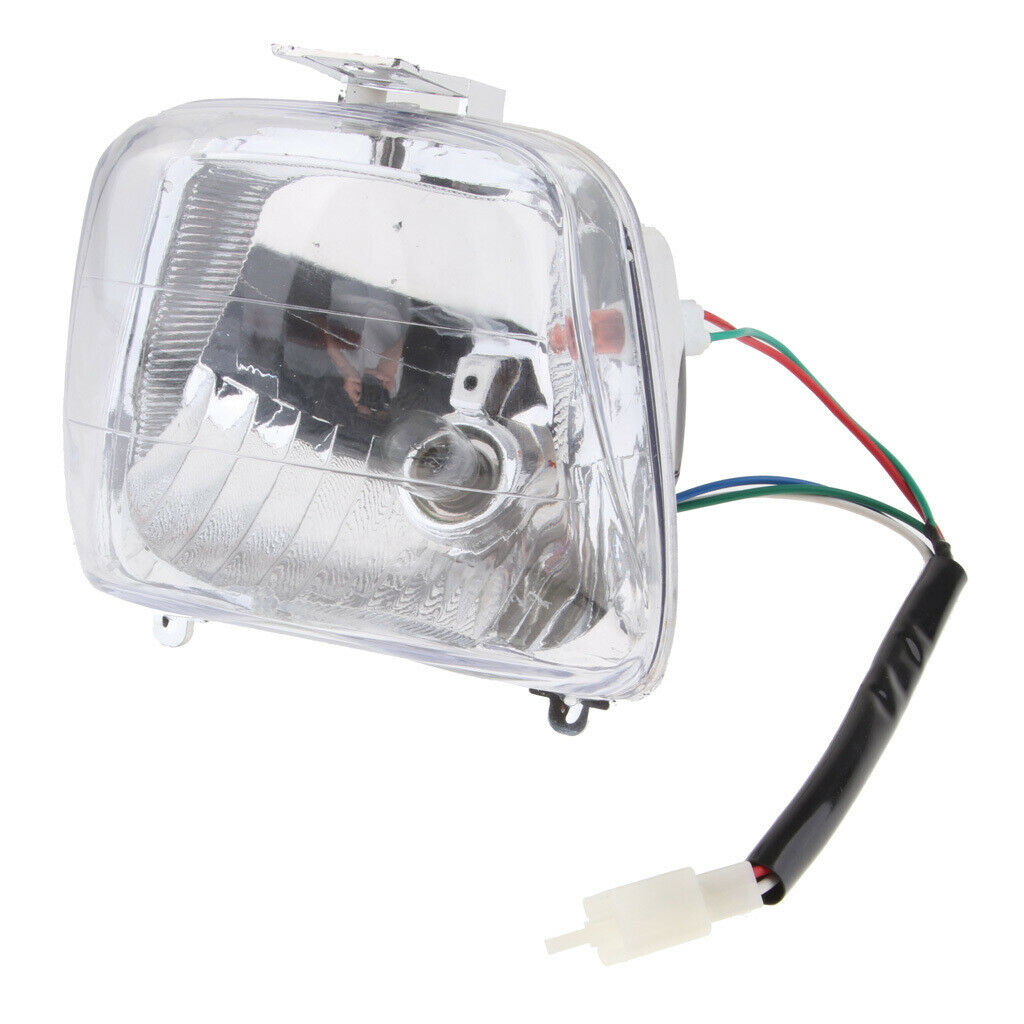 12V 35W Beam Headlight DRL Clear Head Lamp for 50 70 90 110cc Scooter ATV