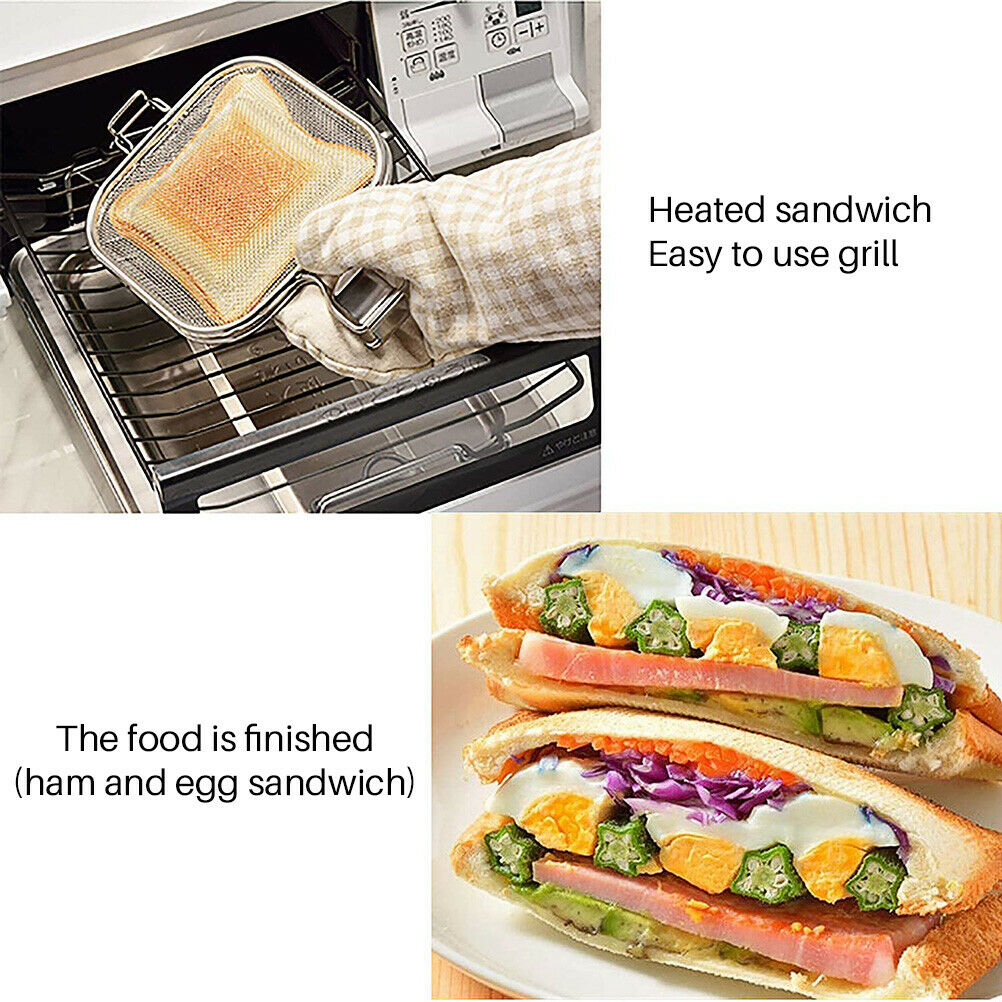 Stainless Steel Baking Rack Bread Sandwich Grilling Net Cooling Rack for Home