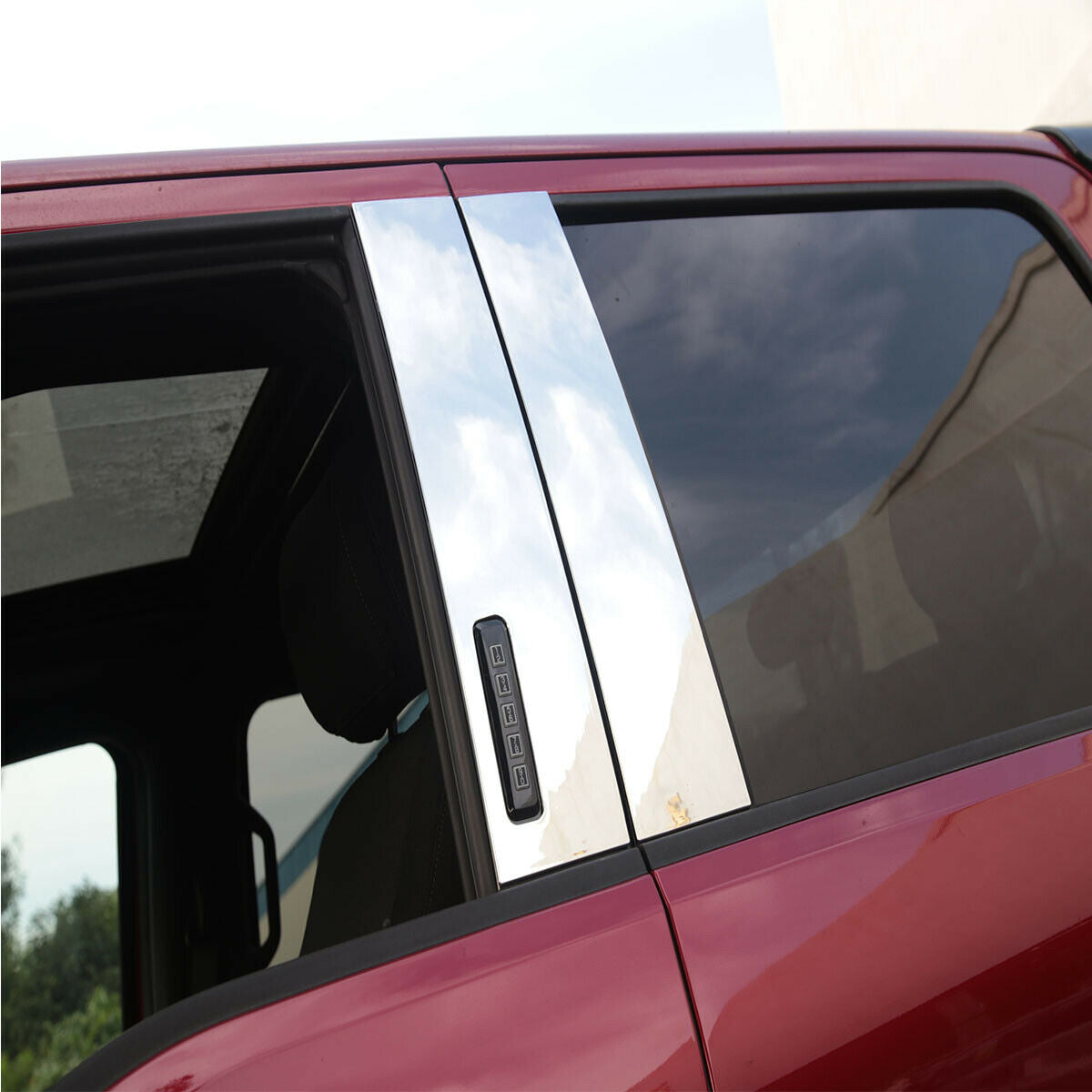 For Ford F150 F-150 2021-2022 Chrome ABS Chrome Window Pillar Posts Trim 4PCS