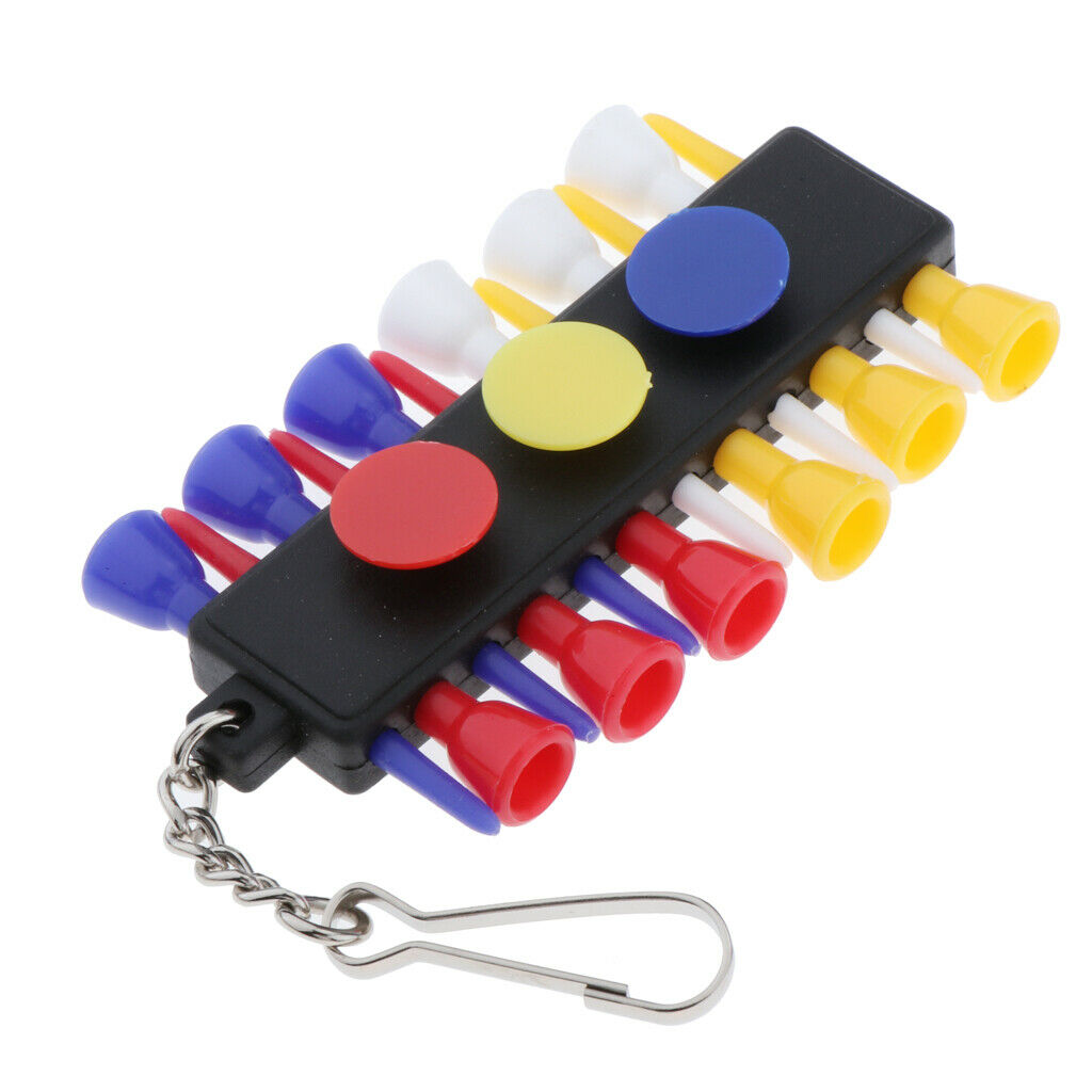 Portable Golf Tee Holder Carrier Plastic Ball Marker Training Aids Keychain
