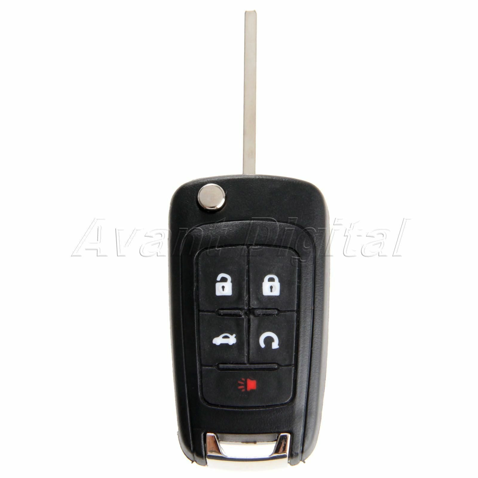 5 Button Uncut Blade Flip Remote Key Case Shell For Buick Lacrosse Regal Verano