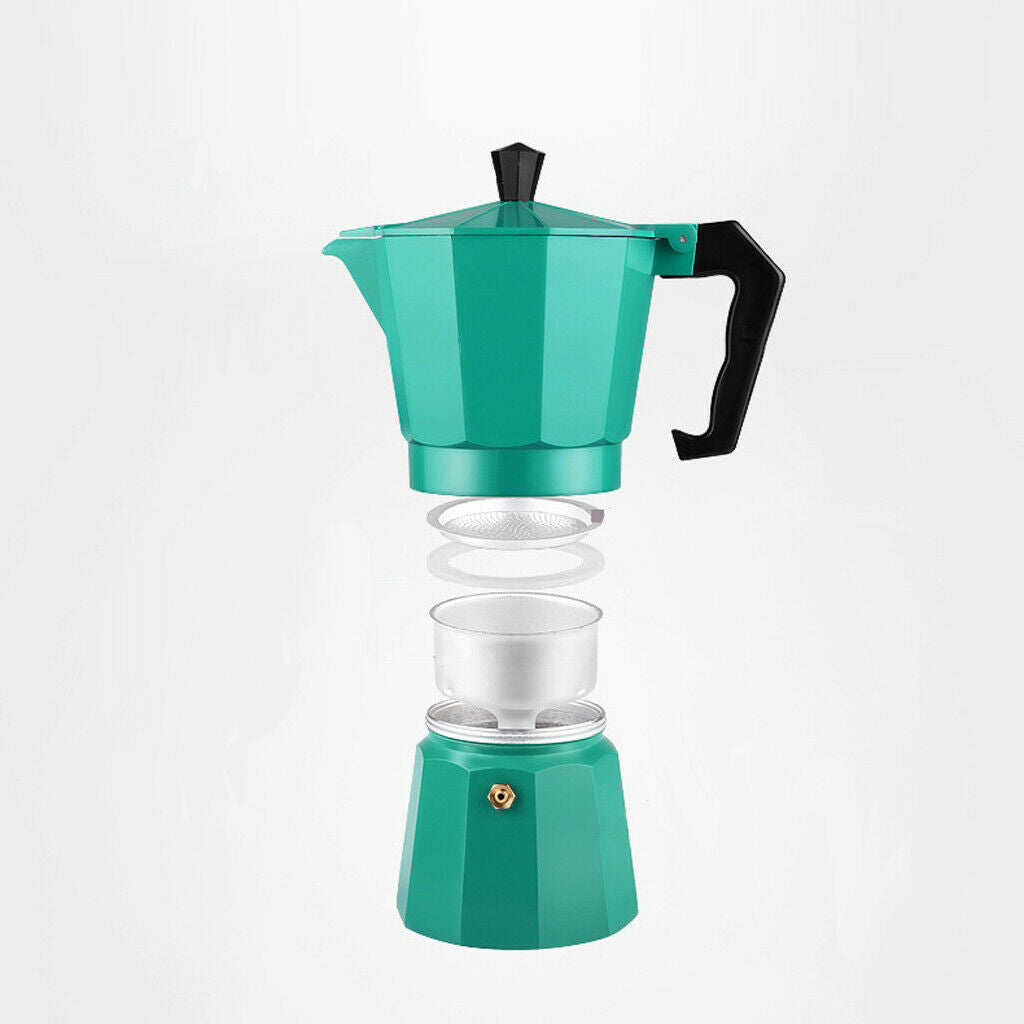 8oz Espresso Maker Stovetop Moka Coffee Pot Stainless Steel Latte Percolator,