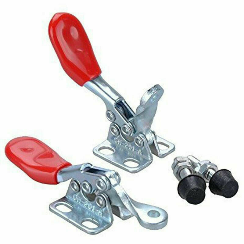 4pcs Red Toggle Clamp GH-201A 201-A Quick Release Tool Horizontal Clamp Hand DKS