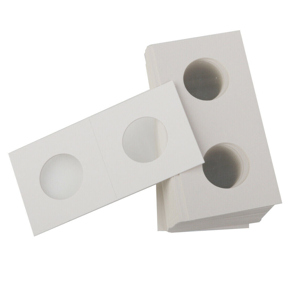 300x Cardboard Mylar Coin Cover Case Holders Flips 2x2 Flips Coin Supplies