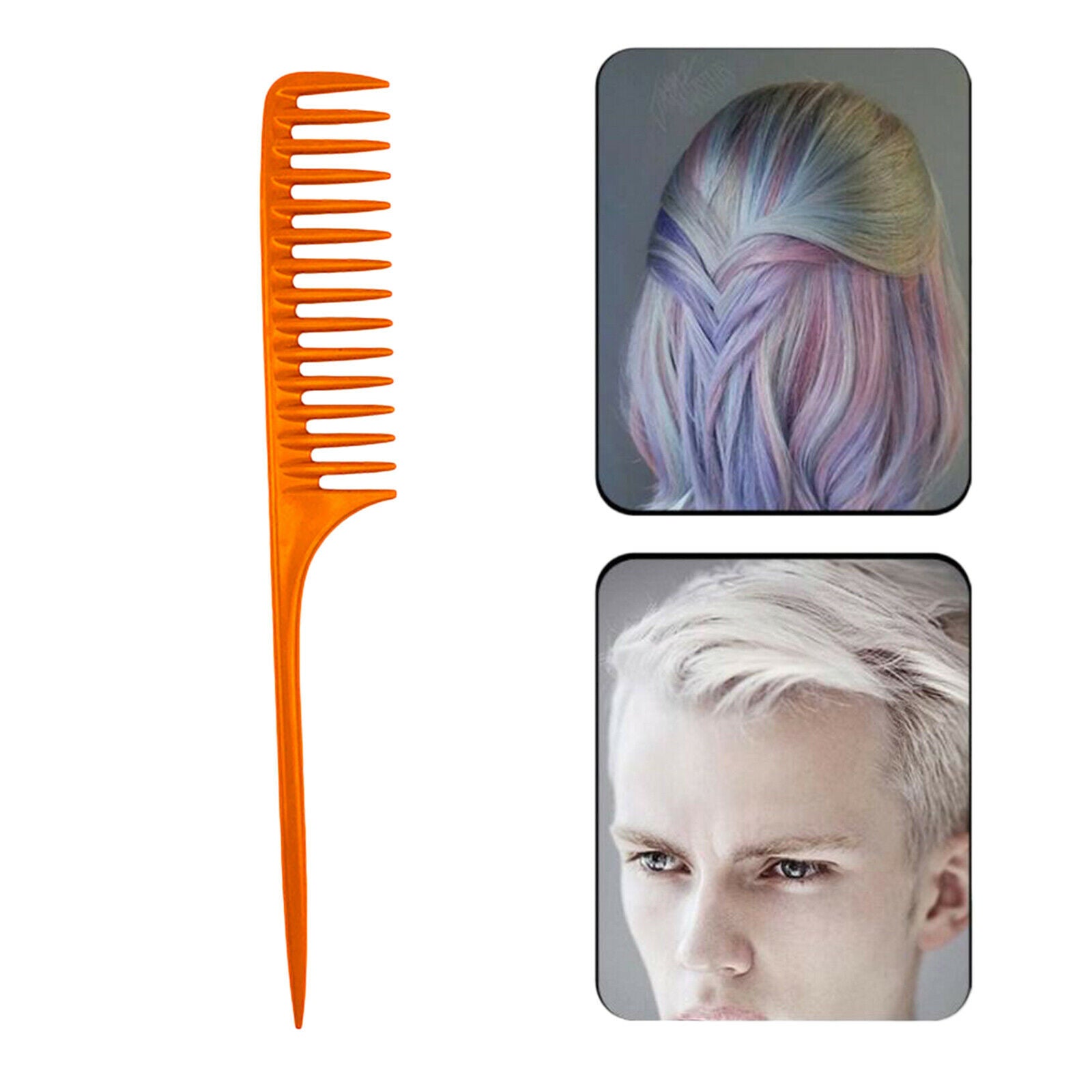 Wide Tooth Tail Comb Carbon Fiber for Women Men Barbers Hairdressing â€‹Comb