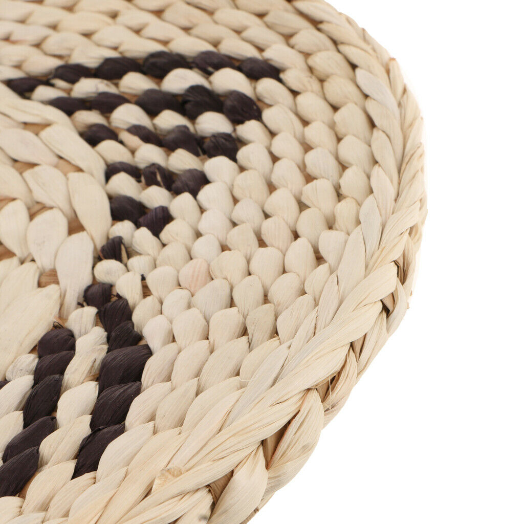 Japanese Style Handmade Straw Woven Seat Cushion Tatami Dia. 48cm (18.90")