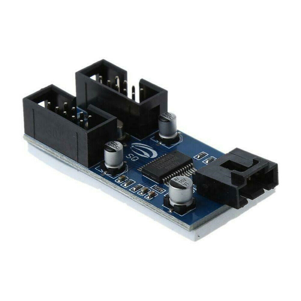 Motherboard USB 9Pin Header Splitter 1 to 2 Extension Cable 9-Pin HUB Connector