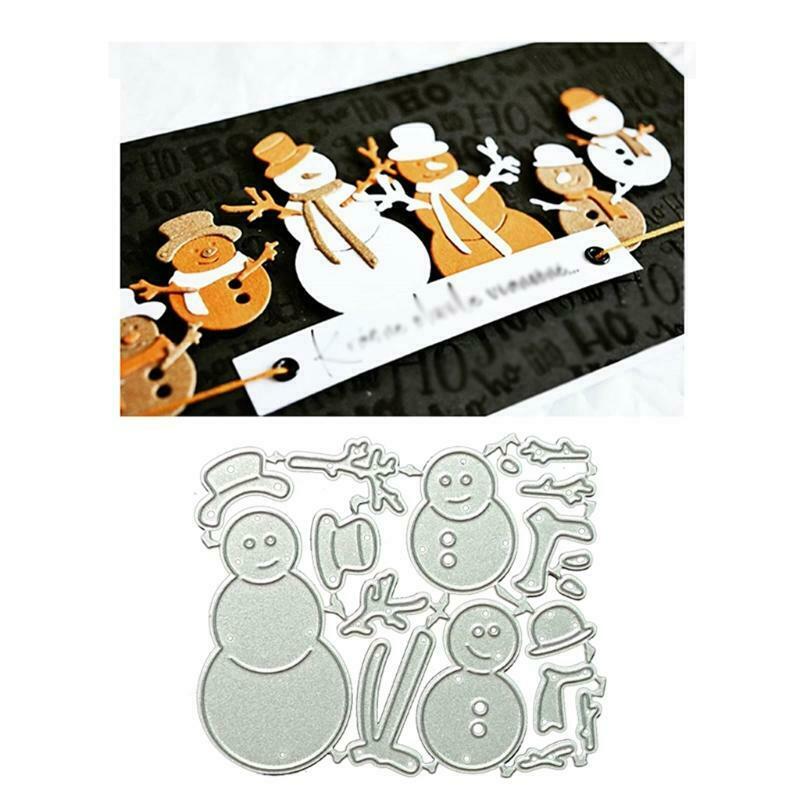 Christmas Snowmans Metal Cutting Dies Stencil DIY Scrapbooking Album Paper Card