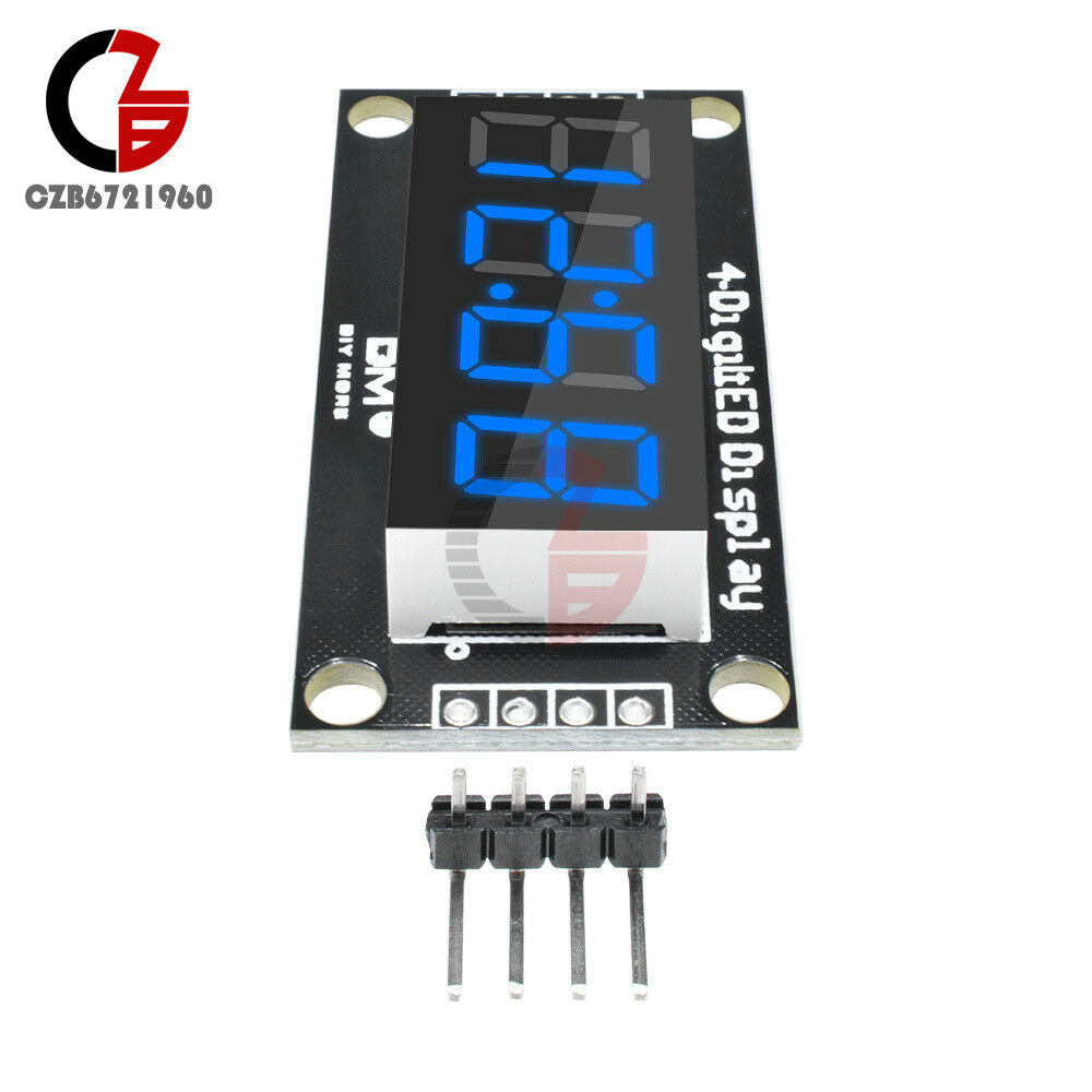 0.36" Inch TM1637 4-Digit LED Display Clock Tube Display Blue for Arduino