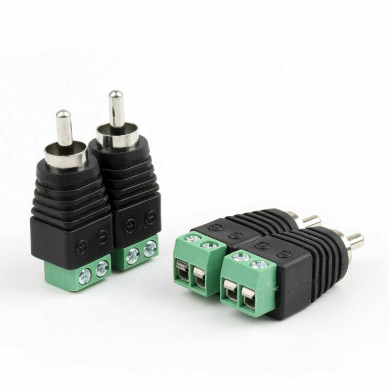 50 Pc Dc Power To RCA Male Adapter Connector For CCTV Cameras Connector