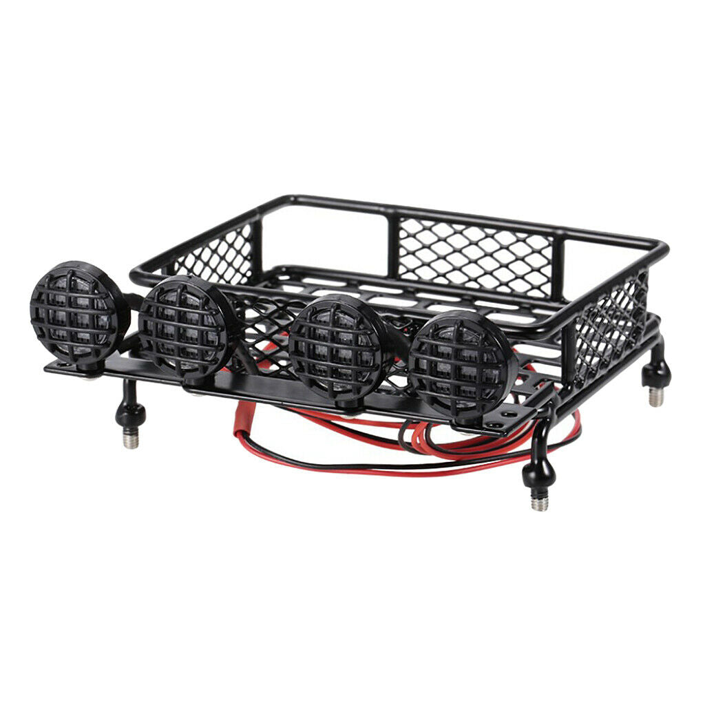 RC 1:10 Roof Rack Luggage And LED Track Light Bar