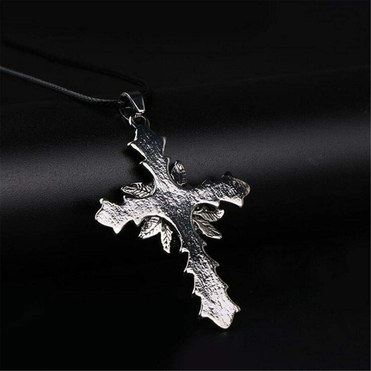 Fashion Alloy Cross Rose Retro Pendant Necklace Men's Jewelry Gift