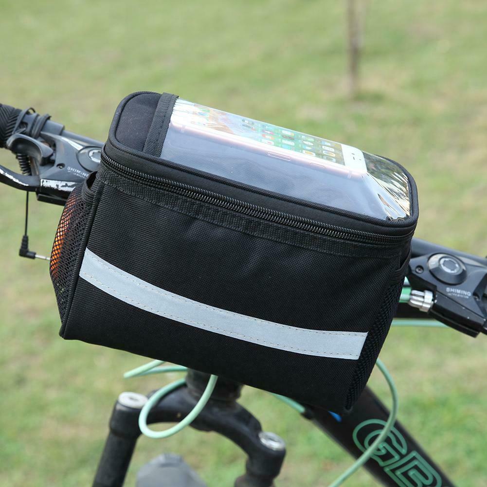 Touch Screen MTB Road Bike Bicycle Front Tube Handlebar Bag Phone Pouch @