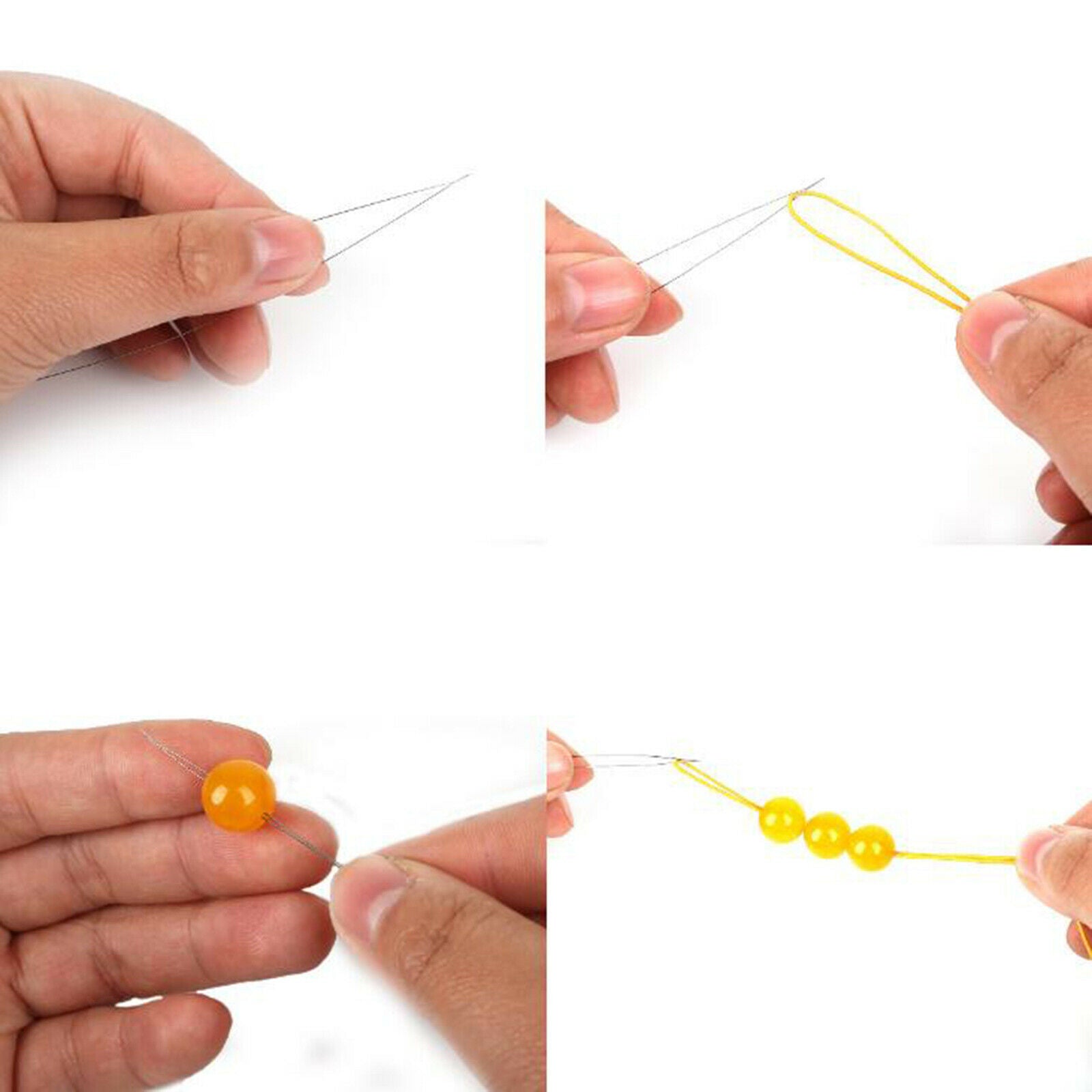 37Pcs Assorted Big Eye Beading Needles Thread Needles for Jewelry Making
