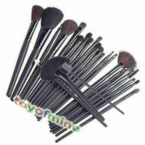 24pcs Pro Makeup Cosmetic Brush Sets Kit + Roll Up Case