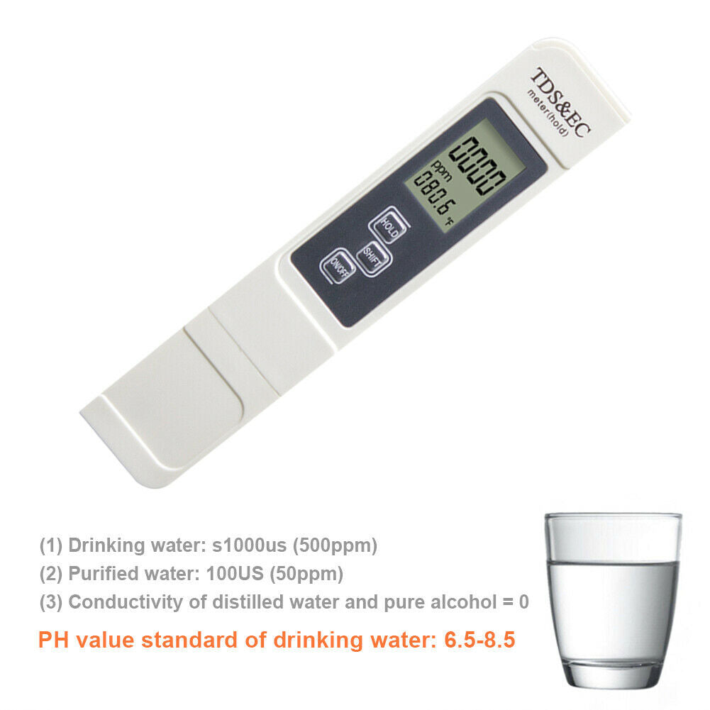 Digital TDS Water Quality Test Pen Aquarium Pool Hardness Purity Tester @