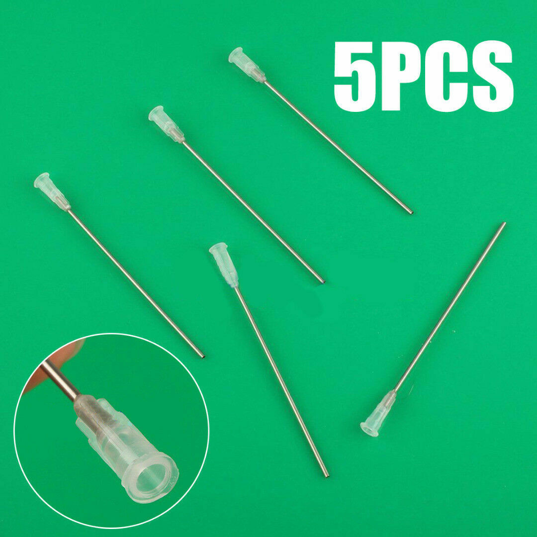 5pcs/Set  16Ga Blunt Dispensing Adhesive Stainless Steel Syringe Needle Tips