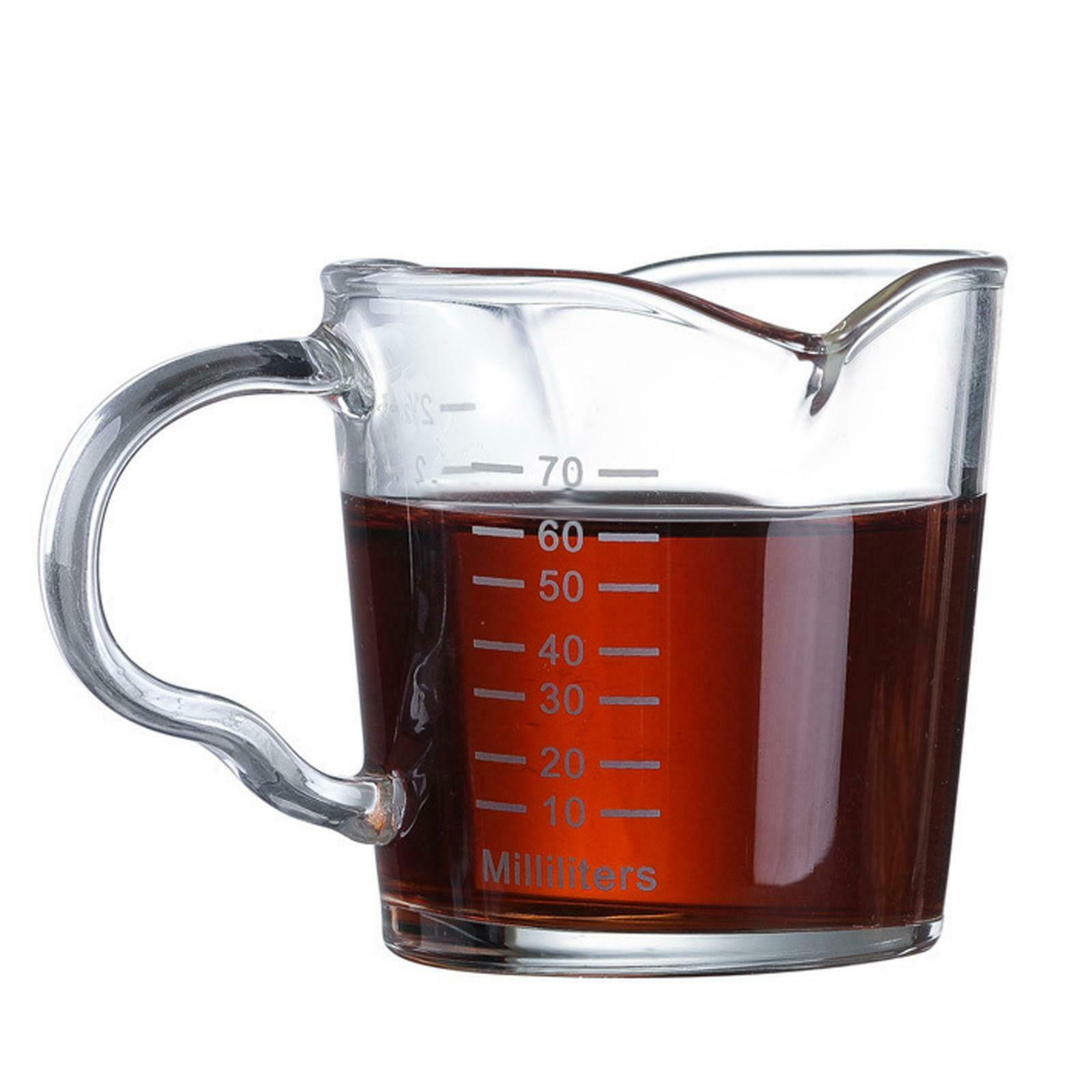 Glass Measuring Cup Jigger Ounce Mug for Tea Wine Drink Shaker Milk Coffee