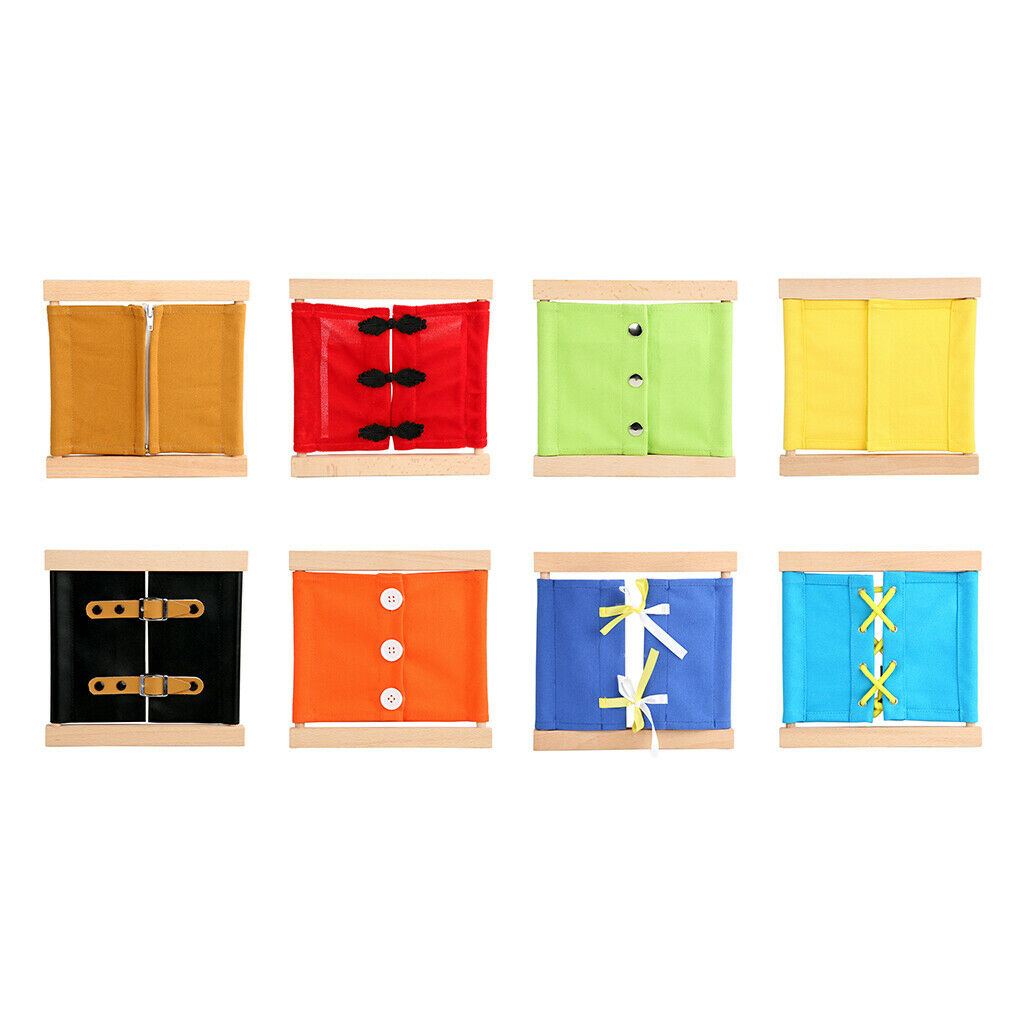8x Busy Board Zip Dressing Basic Skills Educational Airplane Activity Toys