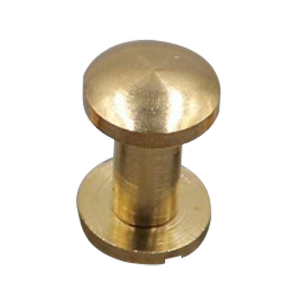 10xSolid Brass Rivets Round Head Nail Rivet Belt Screws Craftsmanship Leather HN