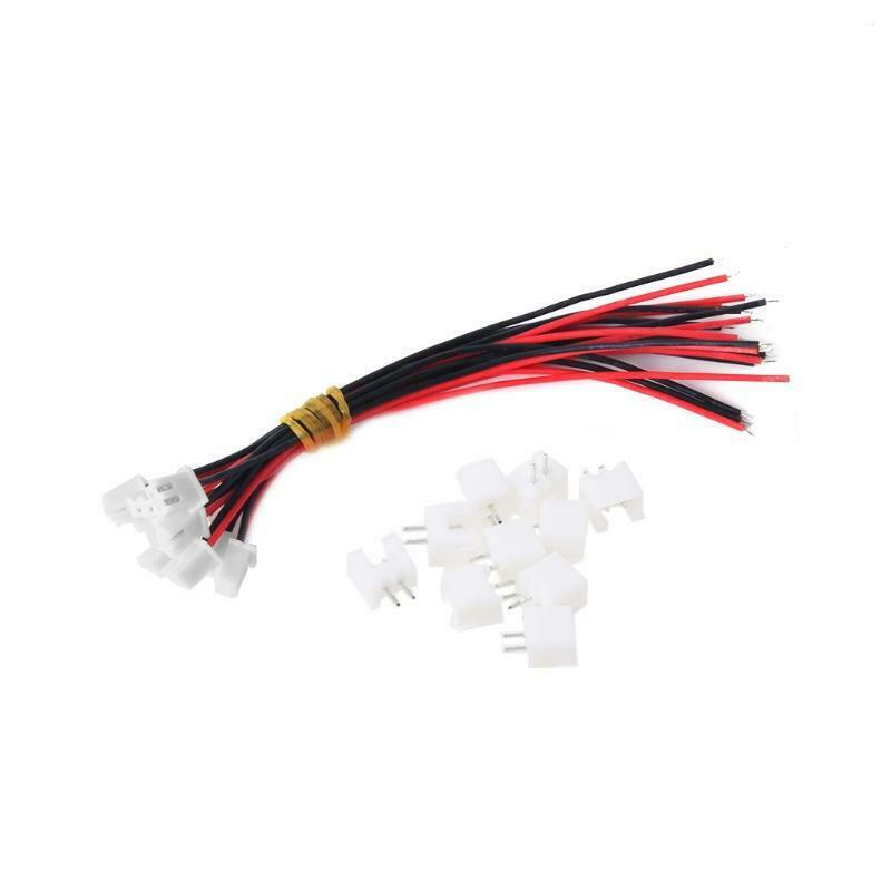 10 Sets JST XH 2.5-2 Pin Battery Connector Plug Female & Male with 120MM Wire